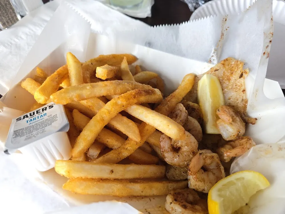 Grilled Flounder and Shrimp Combo